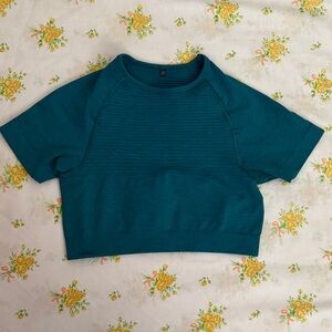 Alphalete Teal Crop Top S